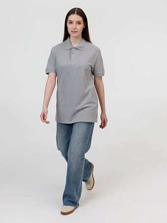 Рубашка поло унисекс Pacific, серый меланж, размер M