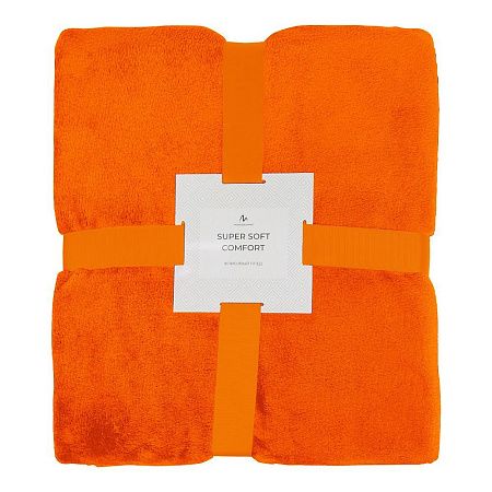 Плед мягкий флисовый Super Soft  Comfort Travel, 125*170 см, оранжевый