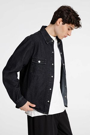 Куртка джинсовая O3, черная, размер XL/2XL