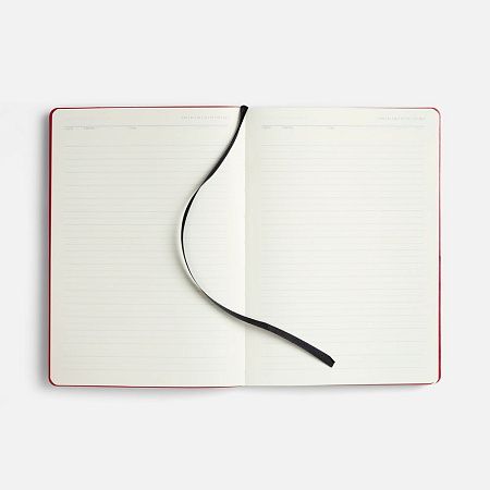 Ежедневник Doppio, недатированный, черный с красным