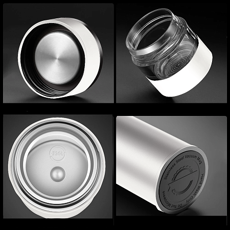 Термос Gulfstream вакуумный стальной, 500 мл, белый, матовый