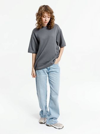 Джемпер с коротким рукавом Siluetti Volumica, серый, размер XS/S