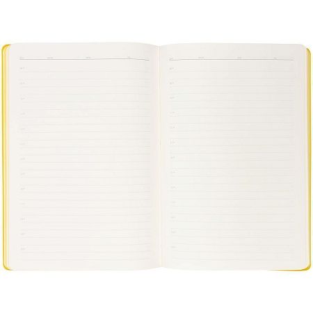 Ежедневник Flexpen Black, недатированный, черный с желтым