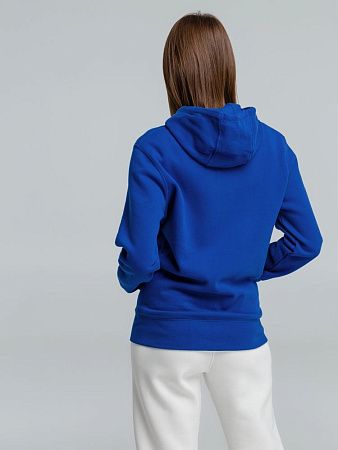 Толстовка на молнии с капюшоном унисекс King, ярко-синяя, размер XXL