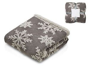Плед Snowflake новогодний с капюшоном
