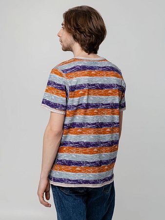 Футболка мужская Rayet двусторонняя, оранжевая с фиолетовым, размер S