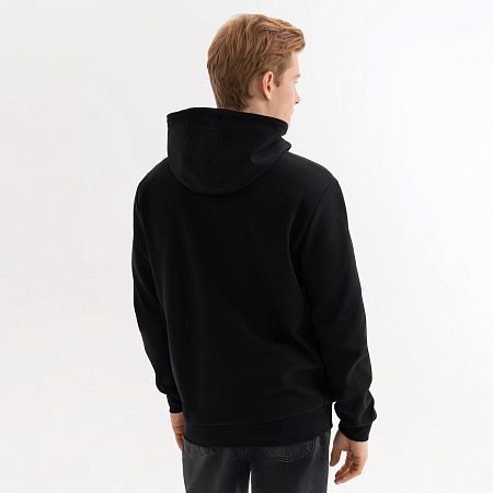 Толстовка на молнии с капюшоном MATEO черная, размер XXL