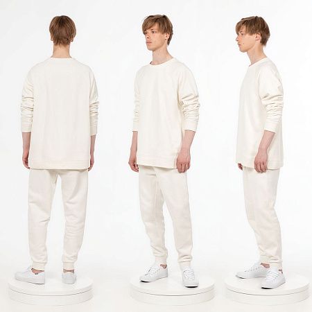 Свитшот унисекс S1, молочно-белый, размер M/L