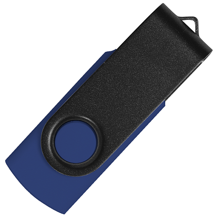 Флеш накопитель USB 2.0 Twister Сolor Mix 16GB, пластик Софт Тач/металл, темно-синий/черный