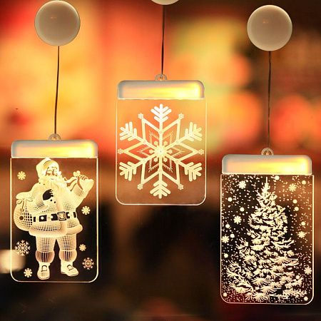 Новогодние украшения со светящимся логотипом