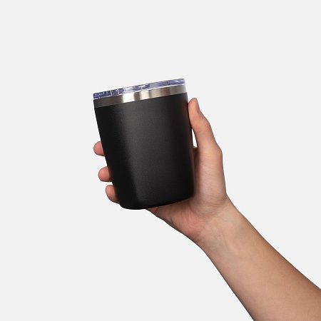 Термокружка вакуумная Viva, черная