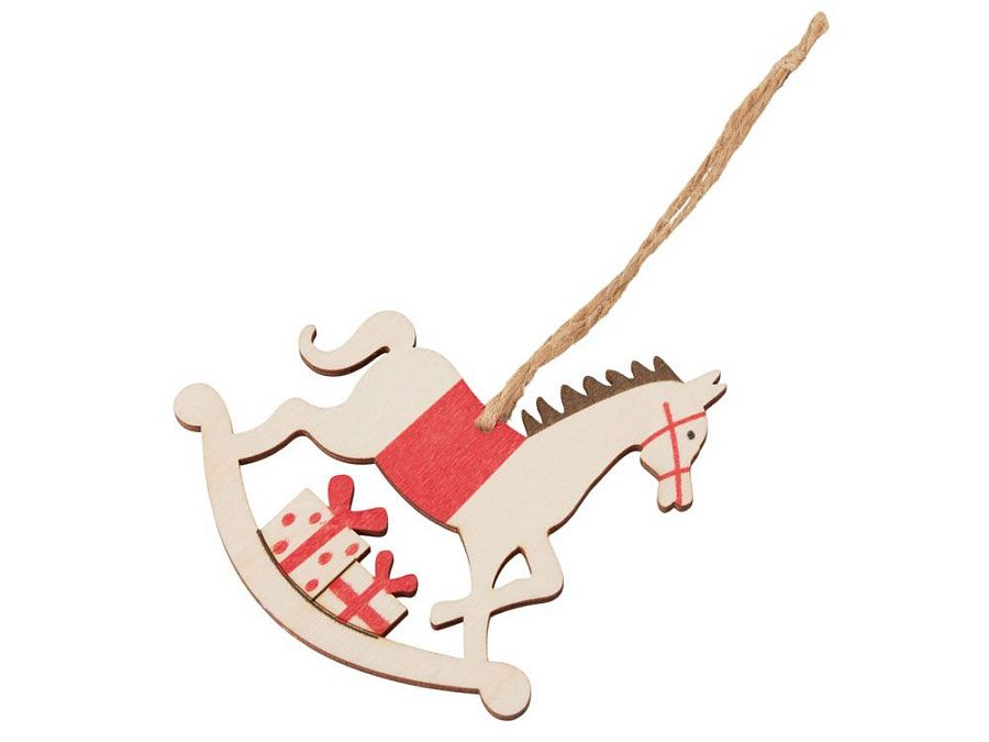 Деревянная подвеска на елку «Poni»