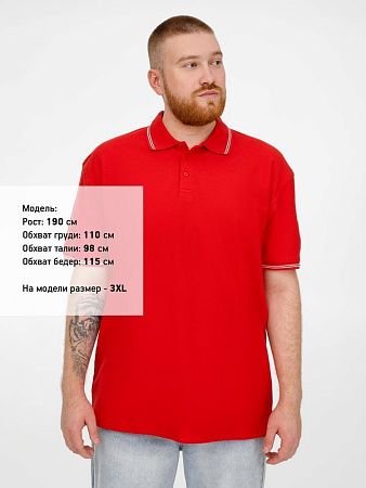 Рубашка поло Virma Stripes, красная, размер L