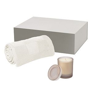 Подарочный набор Mizu, Cella (свеча, плед)