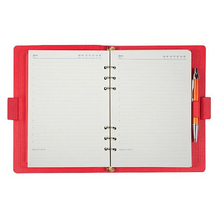 Ежедневник в суперобложке на кольцах Country Diplomat Rich А5+, недатированный, красный