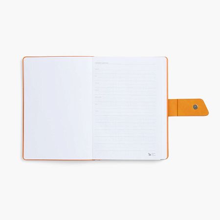 Ежедневник Boom, недатированный, черный с оранжевым