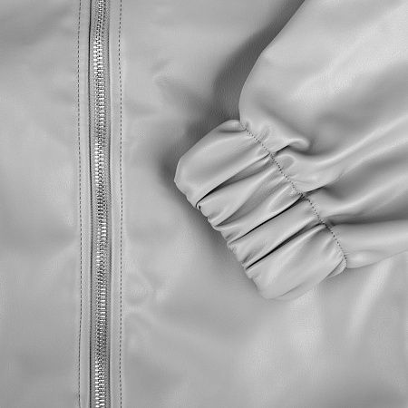 Бомбер из искусственной кожи Univer, серый, размер M/L