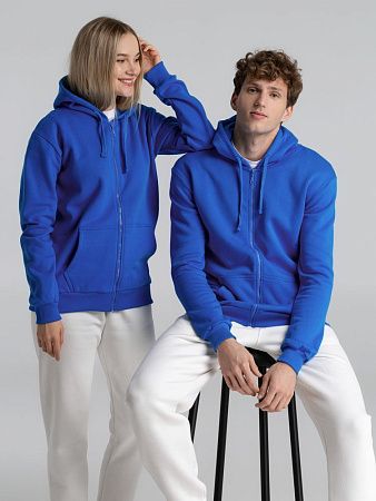 Толстовка на молнии с капюшоном Siverga Heavy 2.0, ярко-синяя, размер L
