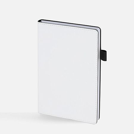 Ежедневник White Shall, недатированный, бело-черный