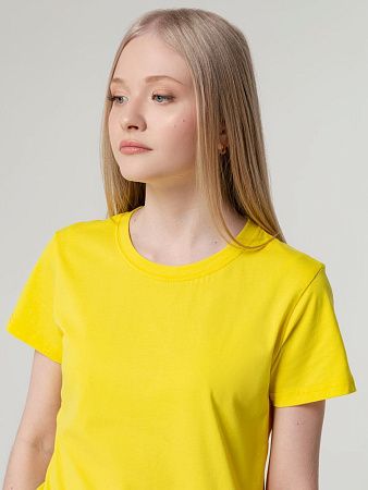 Футболка женская T-bolka Lady, желтая, размер XL