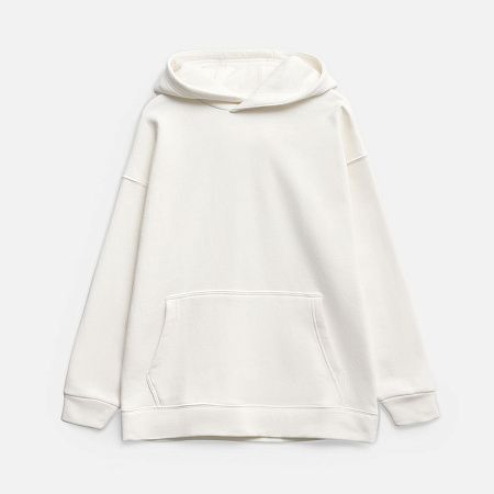 Худи оверсайз унисекс Snuggie, молочно-белое, размер XS/S