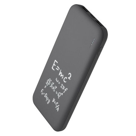 Внешний аккумулятор с подсветкой Люче (Luce) 10000 mAh, серый