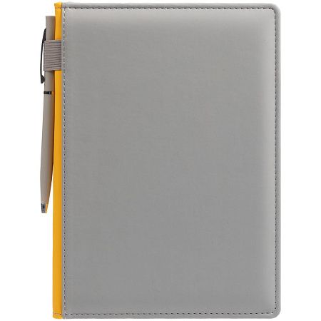 Ежедневник Spain Shall на заказ, недатированный, серый с желтым
