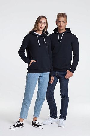 Толстовка с капюшоном Unit Kirenga Heavy, темно-синяя, размер XS