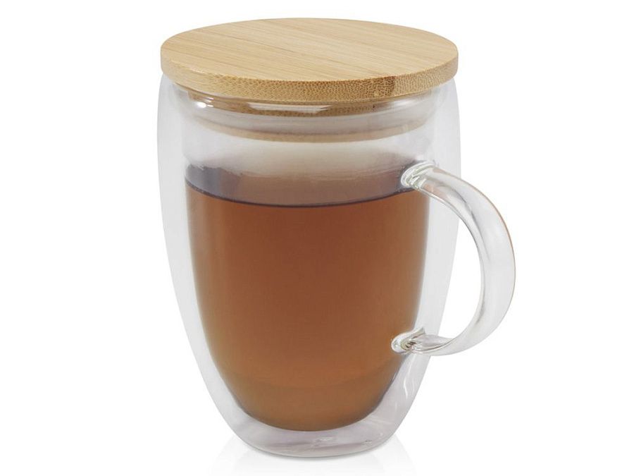 Кружка с бамбуковой крышкой «Leona»