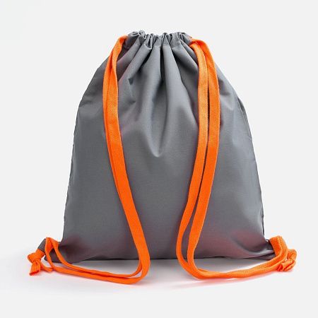 Рюкзак B3, серый с оранжевыми лямками