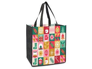 Сумка из нетканого материала PET с возможностью полноцветной печати, цвет: черный