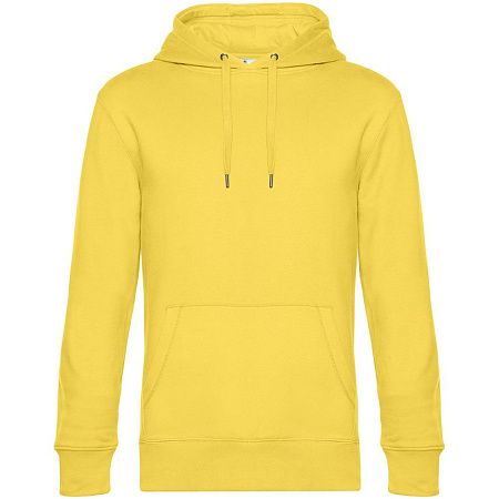 Толстовка с капюшоном унисекс King, желтая, размер S