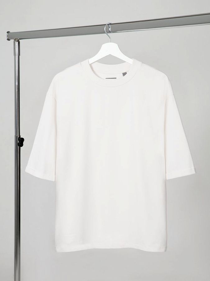 Футболка оверсайз унисекс Kosmos 2.0, светло-серая под нанесение