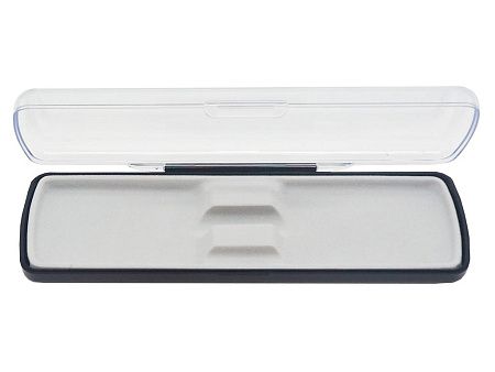 Футляр для ручки Pencase Uno, пластик, прозрачный/черный