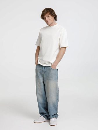 Футболка оверсайз унисекс Sideline, молочно-белая, размер XS/S