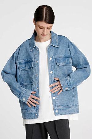 Куртка джинсовая O2, голубая, размер XS/S
