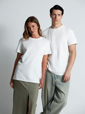 Футболка унисекс T-Bolka 160, белая (белоснежная), размер XS