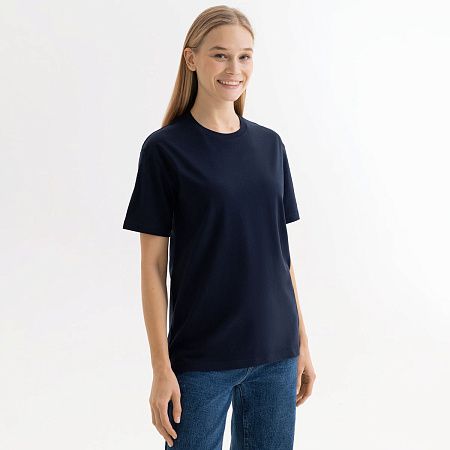 Футболка унисекс Крис (Kris), 150 гр., темно-синяя, размер XS