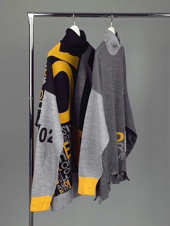 Свитер оверсайз Tricksy Net Grunge на заказ, полушерсть, размер L/XL