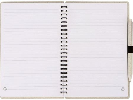 Блокнот А5 «Toledo M» с обложкой из пшеницы и пластика и шариковой ручкой