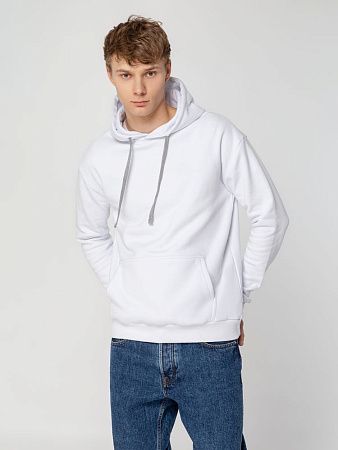 Толстовка с капюшоном Unit Kirenga Heavy, белая, размер XS