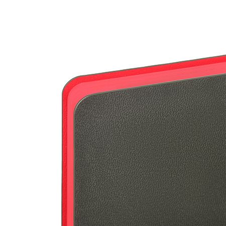 Ежедневник Latte soft touch недатированный, серый/красный