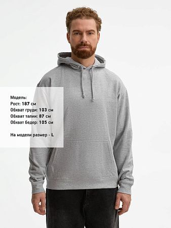 Худи унисекс Condor, серый меланж, размер S