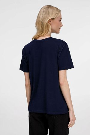 Футболка унисекс Senti, темно-синяя, размер XL