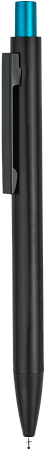 Ручка OKS MIRROR Черная с голубым 1140.12