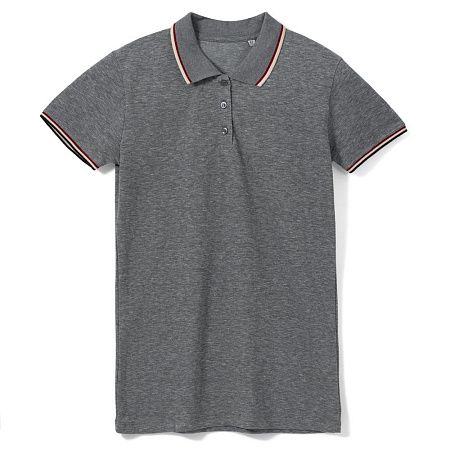 Рубашка поло женская Paname Women, черный меланж, размер M