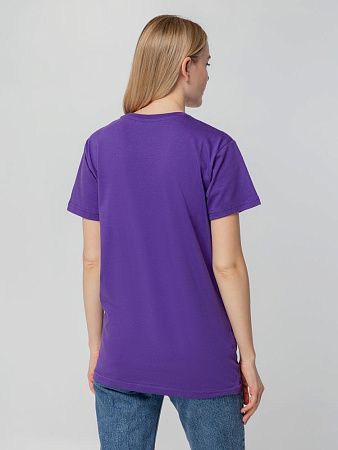 Футболка унисекс T-bolka 140, фиолетовая, размер L