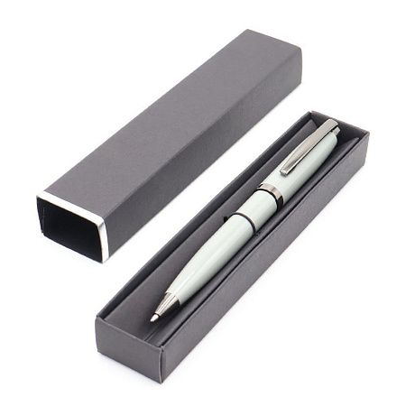 Ручка Betty в коробке Cradle чёрной с серебристым, белая