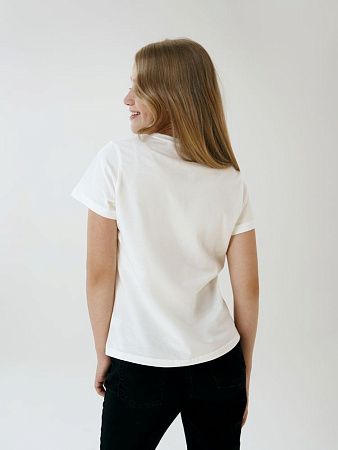 Футболка детская T-Bolka Kids, белая (теплый оттенок), размер 10 лет (130-140 см)