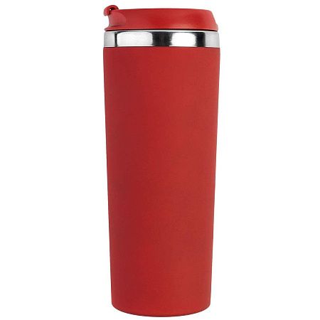 Термокружка KOMO SOFT COLOR 420мл. Красная с красной крышкой 6060.03